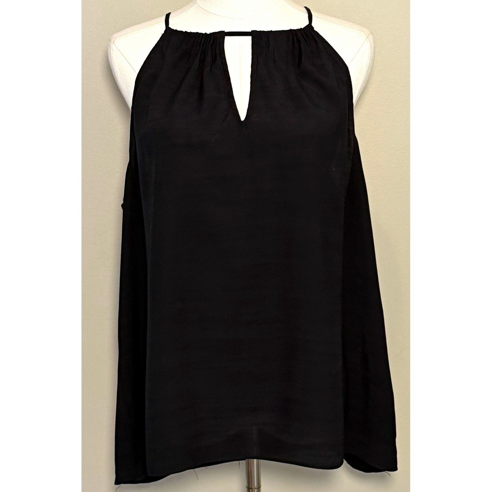 Nine West Black Halter Keyhole Neck Sleeveless Tank Top Women XL Perfect